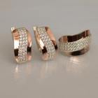 Срібний гарнітур з золотими накладками