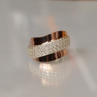 Срібна каблучка з золотими накладками