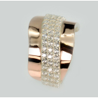 Срібна каблучка з золотими накладками