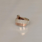 Срібна каблучка з золотими накладками