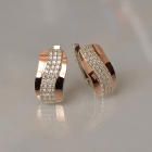 Срібні сережки з золотими накладками