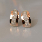 Срібні сережки з золотими накладками