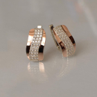 Срібні сережки з золотими накладками