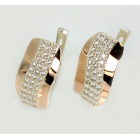 Срібні сережки з золотими накладками