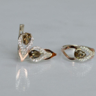 Комплект срібний з золотом