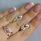 Комплект срібний з золотом