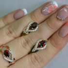 Комплект срібний з золотом