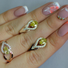 Комплект срібний з золотом