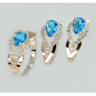 Комплект срібний з золотом