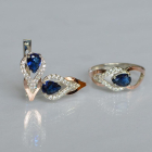 Комплект срібний з золотом