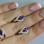 Комплект срібний з золотом