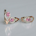 Комплект срібний з золотом