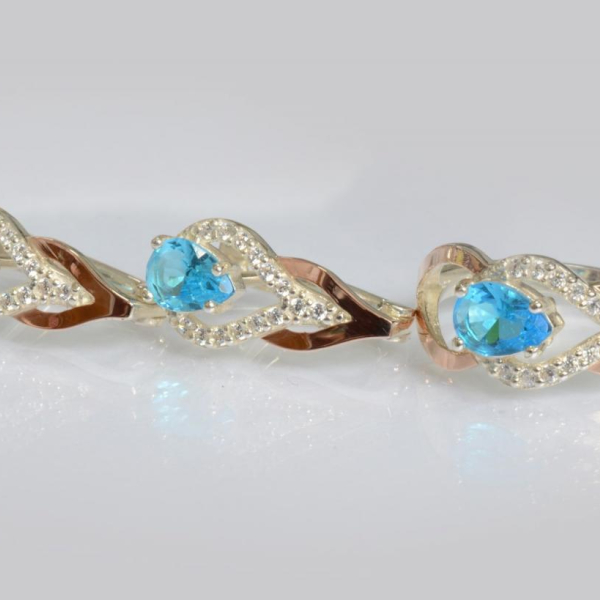 Комплект срібний з золотом