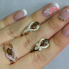 Комплект срібний з золотом