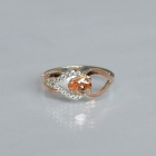 Срібна каблучка з золотими вставками