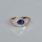 Срібна каблучка з золотими вставками