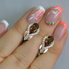 Срібні сережки з золотими накладками