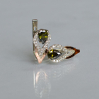 Срібні сережки з золотими накладками