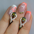 Срібні сережки з золотими накладками