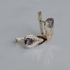 Срібні сережки з золотими накладками