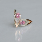 Срібні сережки з золотими накладками