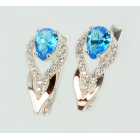 Срібні сережки з золотими накладками