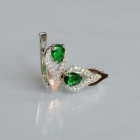 Срібні сережки з золотими накладками