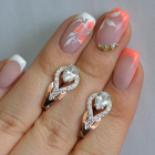 Срібні сережки з золотими накладками