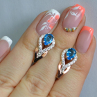 Срібні сережки з золотими накладками