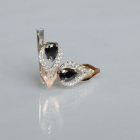 Срібні сережки з золотими накладками