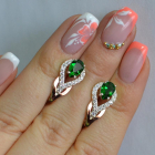 Срібні сережки з золотими накладками