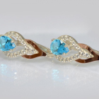 Срібні сережки з золотими накладками