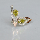 Срібні сережки з золотими накладками