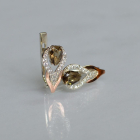 Срібні сережки з золотими накладками