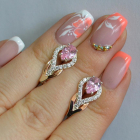 Срібні сережки з золотими накладками