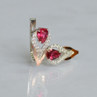 Срібні сережки з золотими накладками