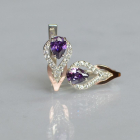 Срібні сережки з золотими накладками