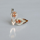 Срібні сережки з золотими накладками