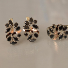 Срібний набір з золотими пластинами