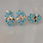 Срібний набір з золотими пластинами