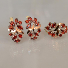 Срібний набір з золотими пластинами