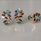 Срібний набір з золотими пластинами