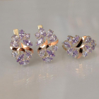 Срібний набір з золотими пластинами