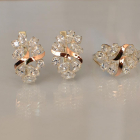 Срібний набір з золотими пластинами