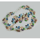 Серебряный комплект украшений( Браслет, серьги и кольцо)