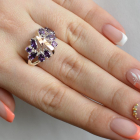 Срібна каблучка з золотими вставками