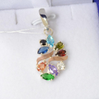 Срібна підвіска з пластинами золота