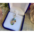 Срібна підвіска з пластинами золота