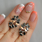 Срібні сережки з золотими накладками