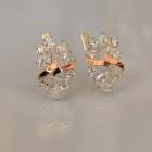 Срібні сережки з золотими накладками